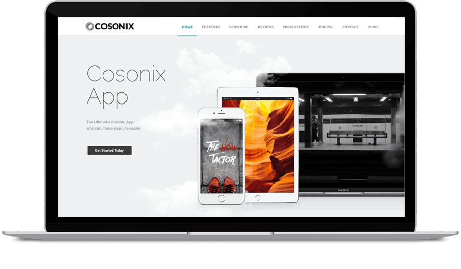 Cosonix App Revolution Slider demo screenshot