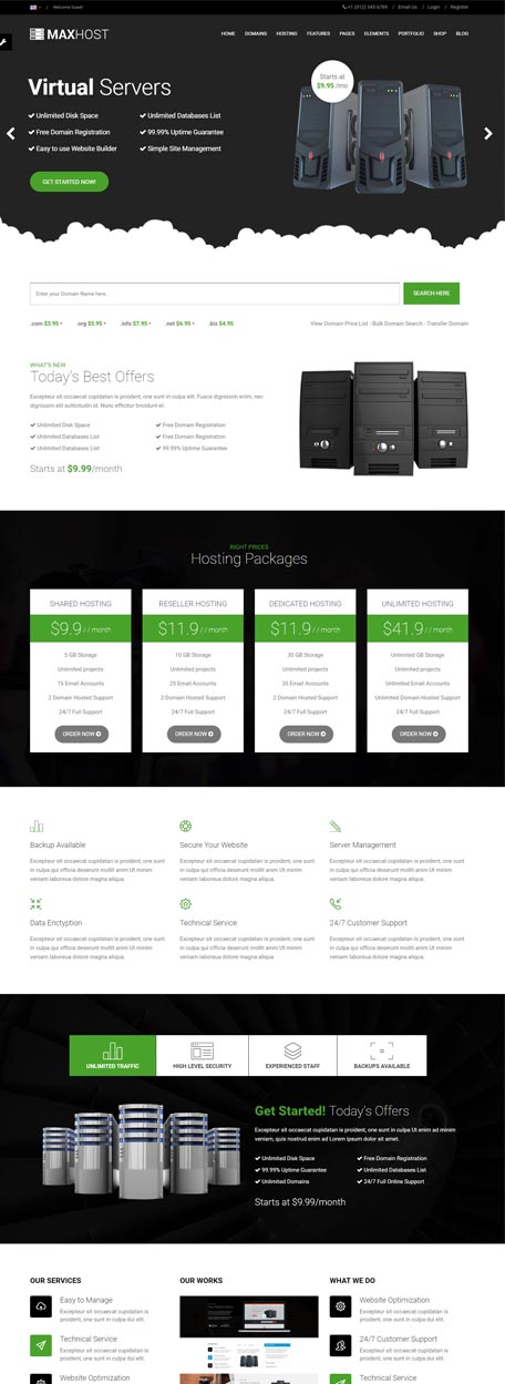 Cloud Hosting demo preview