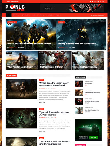 Gaming Magazine PantoGraph demo